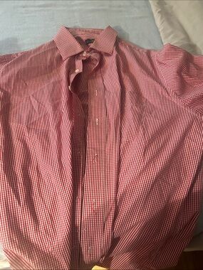 Club Room Red Gingham Dress Shirt